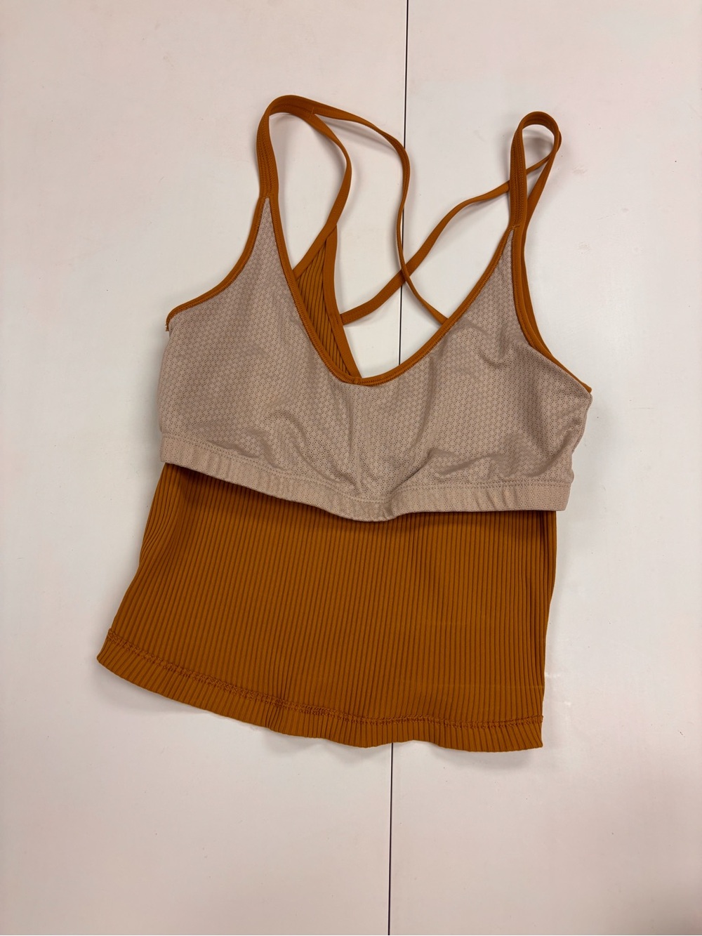 Vuori Rust Ribbed Crossback Camisole - Picture 3 of 3